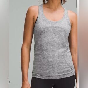 Lululemon Swiftly Racerback grey tank top size 10.